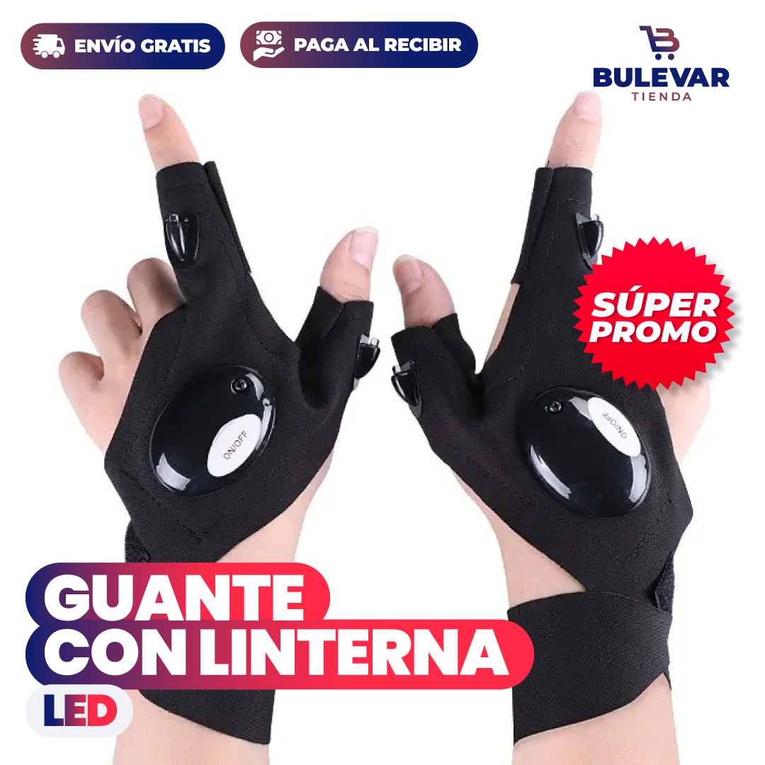 GUANTE CON LINTERNA LED