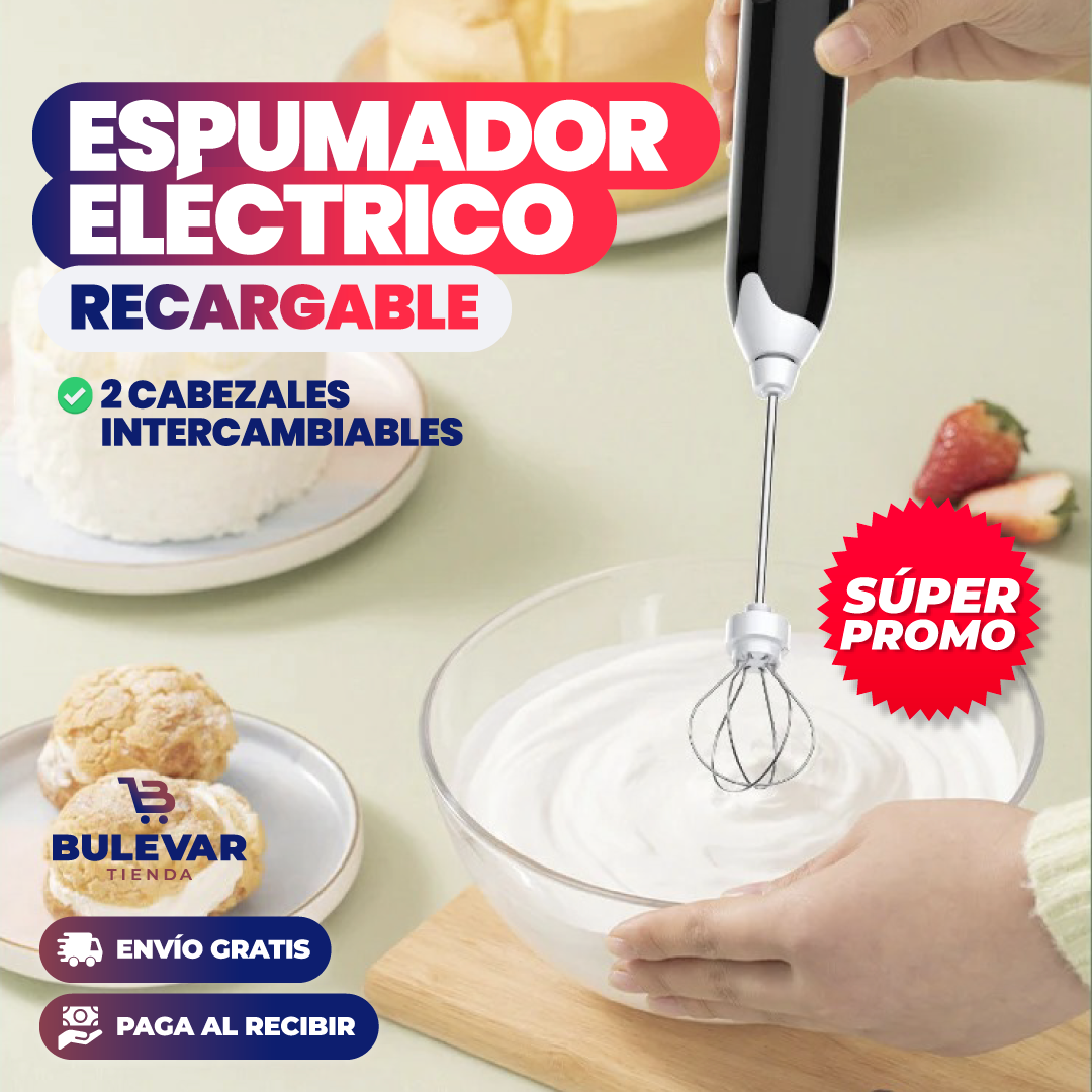 ESPUMADOR DE LECHE MULTIFUNCIONAL RECARGABLE