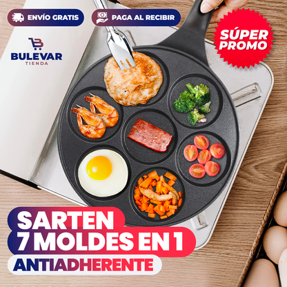 SARTÉN ANTIADHERENTE 7 MOLDES EN 1