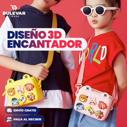 BOLSO DE HOMBRO 3D PARA NIÑAS