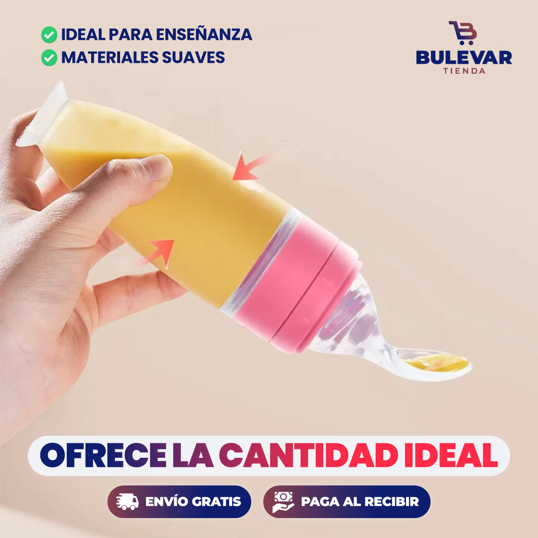 CUCHARA DE SILICONA PARA BEBÉS Y NIÑOS PEQUEÑOS