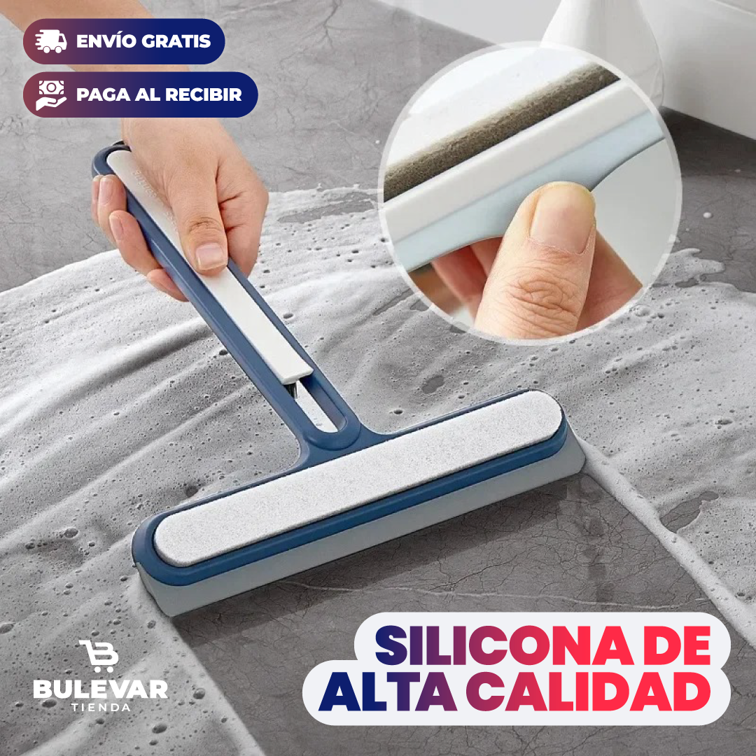 LIMPIA VIDRIOS DE SILICONA CON CEPILLO