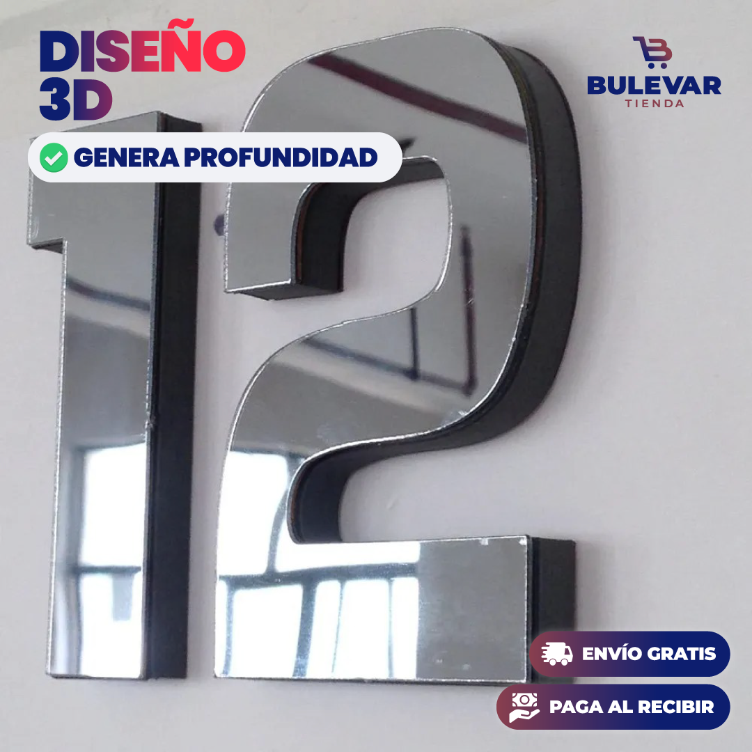 RELOJ DE PARED 3D ADHESIVO