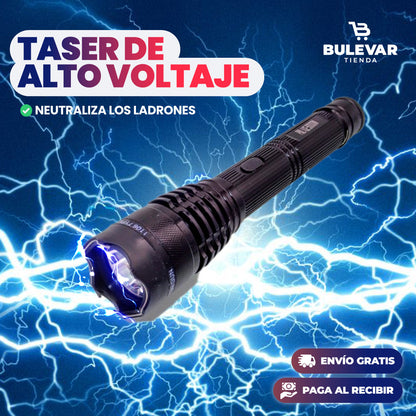 LINTERNA CON TASER ANTIRROBO