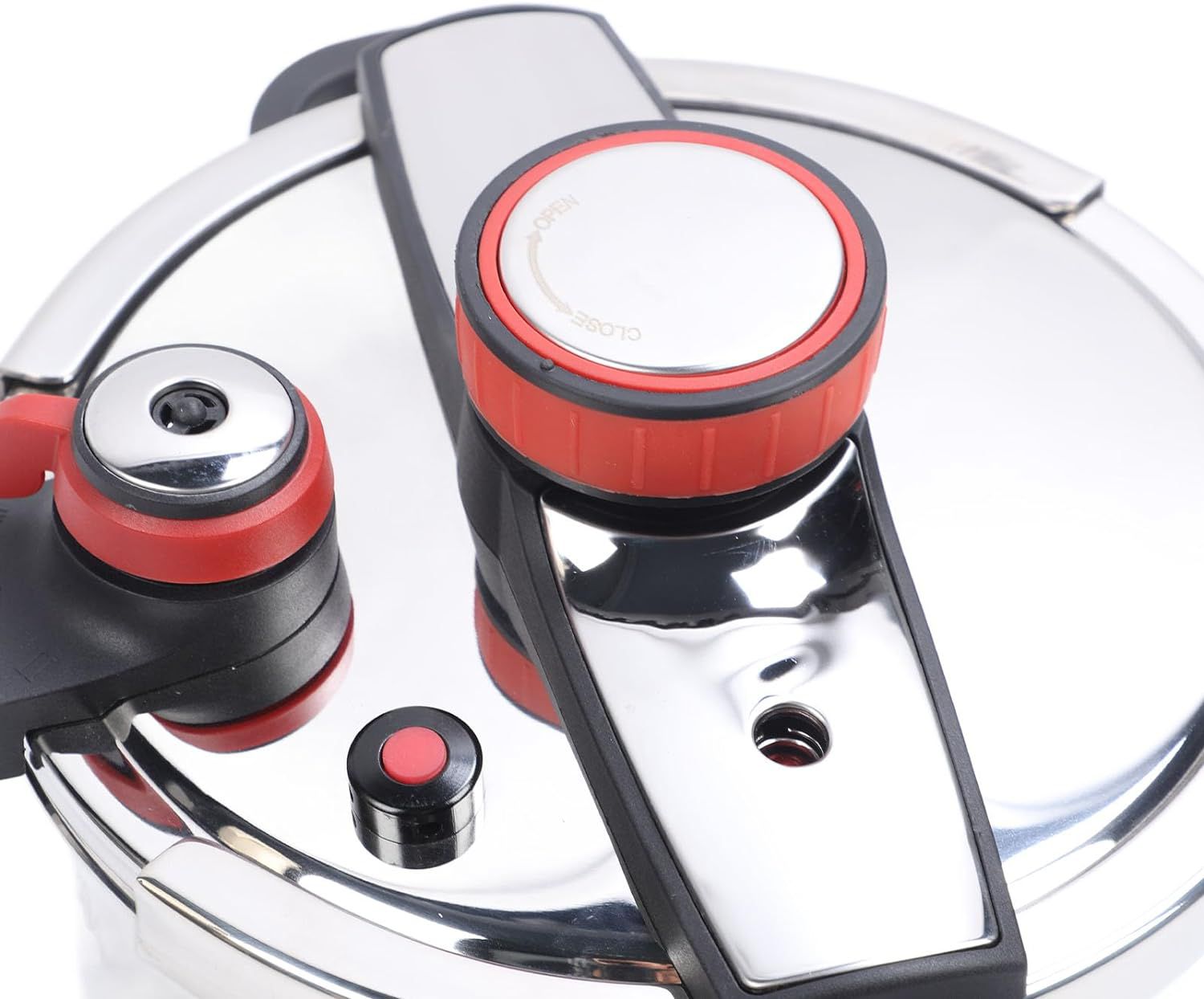 Olla de Presión de Cocción Rápida de Alta y Baja Presión en Acero Inoxidable 304 con Asa Plegable 6 Litros