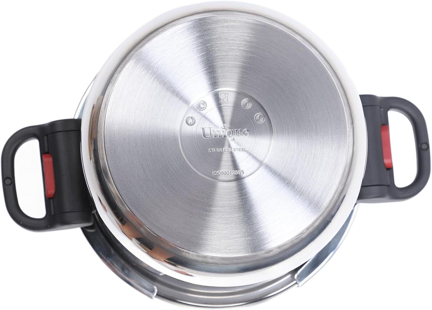 Olla de Presión de Cocción Rápida de Alta y Baja Presión en Acero Inoxidable 304 con Asa Plegable 6 Litros